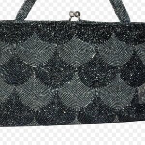 1940s Hilde Walborg Belgium Caviar Evening Bag EUC